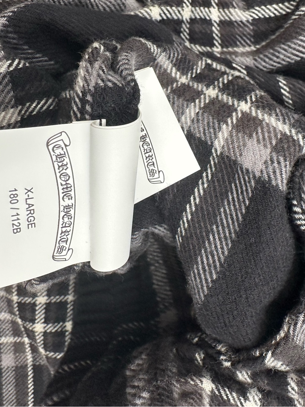 Chrome Hearts Black & Gray Plaid Men’s Hybrid Shorts - Picture 9 of 10